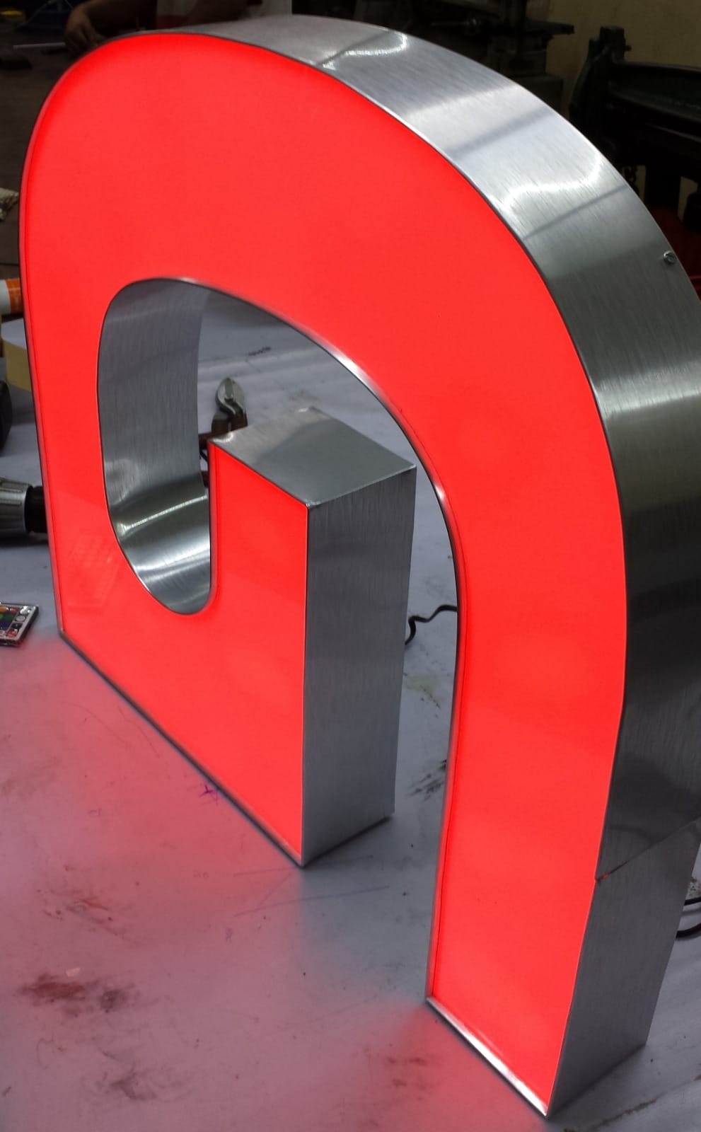 Letras 3D iluminadas para exterior