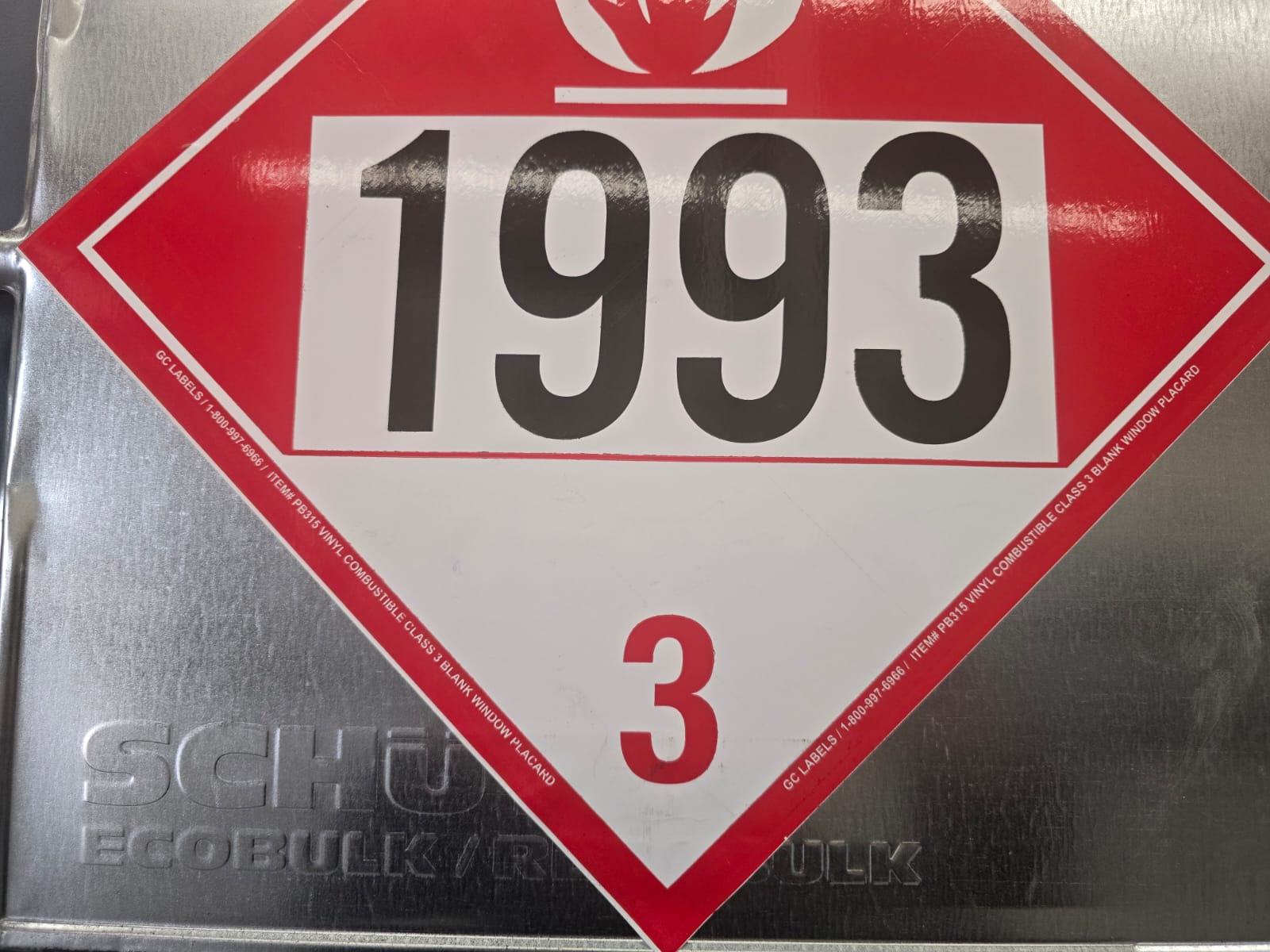 Rombo de seguridad industrial 1993 clase 3
