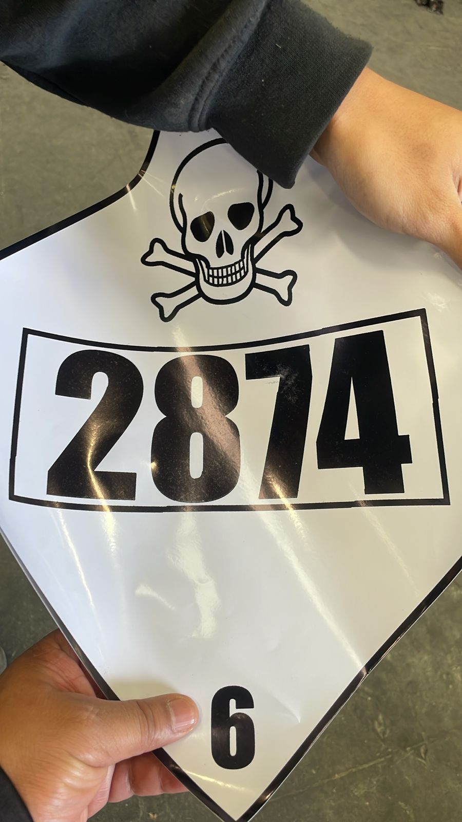 Rombo de seguridad industrial 2874 clase 6